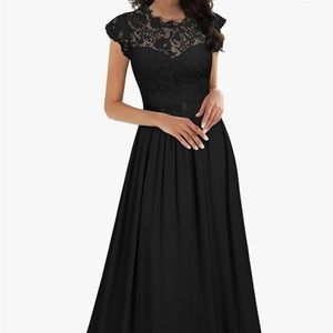 Miusol Women's Formal Floral Lace Evening Party Maxi Dress.